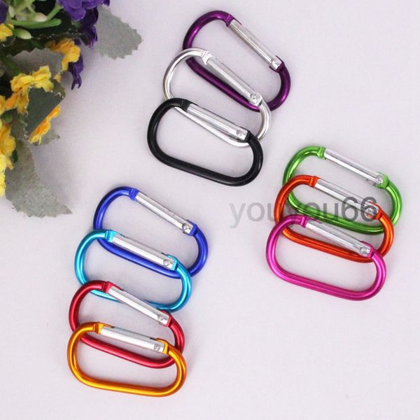 Carabiner Keyring Ellipse Form Carabiner Ring Keyrings Schlüsselketten Sport Camp Snap Clip Haken Schlüsselbund Aluminium Praktisch Wandercamping OEM -Logo