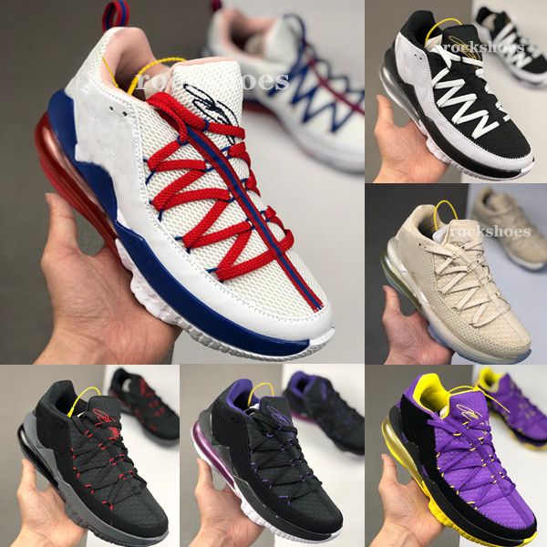 

2020 new lebrons 17 xvii low tune squad men basketball shoes easter black red white purple yellow mens sport sneakers us7-11