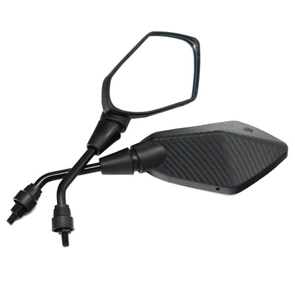 

2pcs/pair motorcycle mirror scooter e-bike rearview mirrors electrombile back side convex mirror 8mm carbon fiber