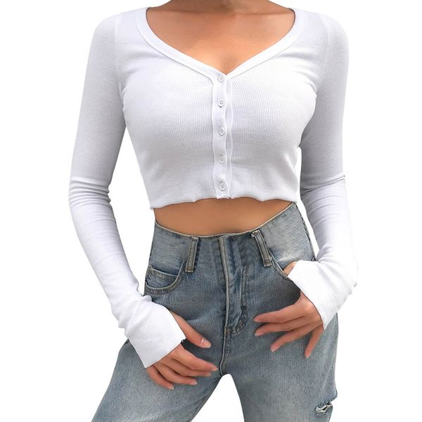 

solid long sleeve button knitted v-neck winter korean style casual pullovers vintage women 2019 pull femme nouveaute, White;black