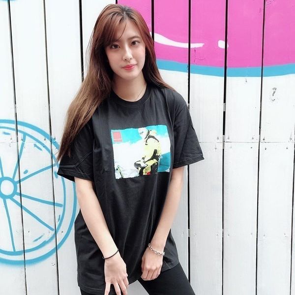 

2020 18fw box logo p tee skiing snow letter printed casual simple t-shirt fashion street skateboard summer short sleeves hftttx014, White;black