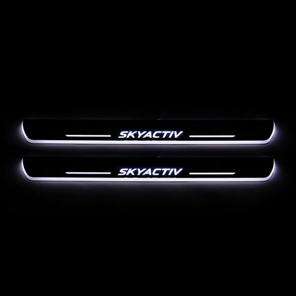 

for mazda 6 skyactiv 2013 - 2020 acrylic moving led welcome pedal car scuff plate pedal door sill pathway light