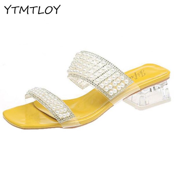 

pearl bead slipper woman peep toe handwork gladiator sandals fashion casual noble luxury shiny beaded zapatos retro mujer, Black