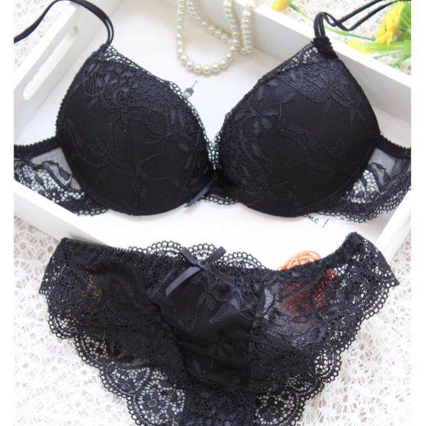 

сексуальные женщины вышивки кружева цветочные lingerie нижнее белье push-up bra set panty, Red;black