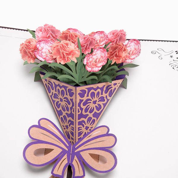 

carnation 3d popping greeting card with envelope for mothers day fping
