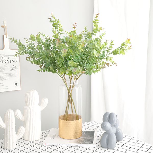 

artificial eucalyptus plastic greenery fake plants for home garden wedding decoration fake tree branches decoration