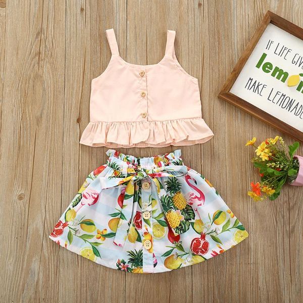 

2020 малыш девушка одежда набор топы рубашка розовая с коротким 2шт детей девочек наряд одежда дети устанавливает рукавов девочка лето, White