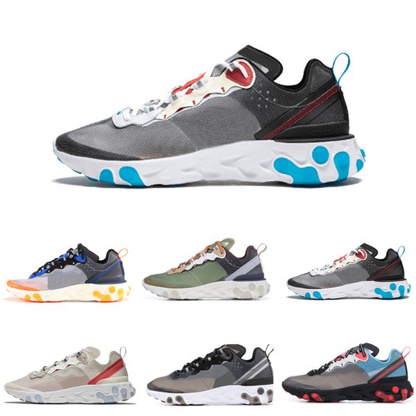 

2019 total orange epic react element 87 ca ual hoe for women men dark grey blue chill trainer 87 ail green mi t port neaker