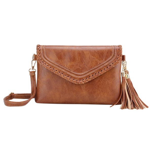 

sleeper 2019 new fashion #401 women hasp solid color tassel shoulder bags messenger bag phone bag solid color ing