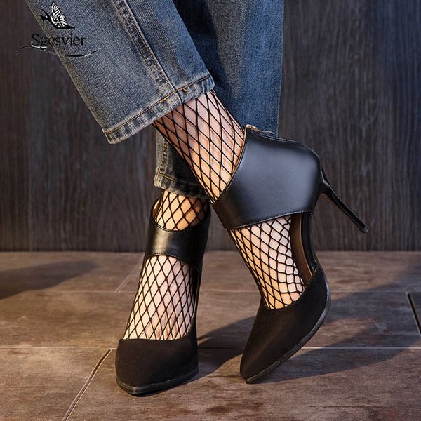 

sgesvier plus size 32-48 new pumps shoes women pointed toe zip high heels shoes shallow elegant ladies prom wedding 2020, Black