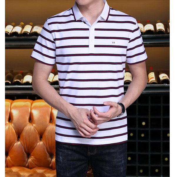 

designer polos for men luxury mens letter embroidery striped polo shirts in summer 2019 brand classic fashion tee men polo high quality, White;black