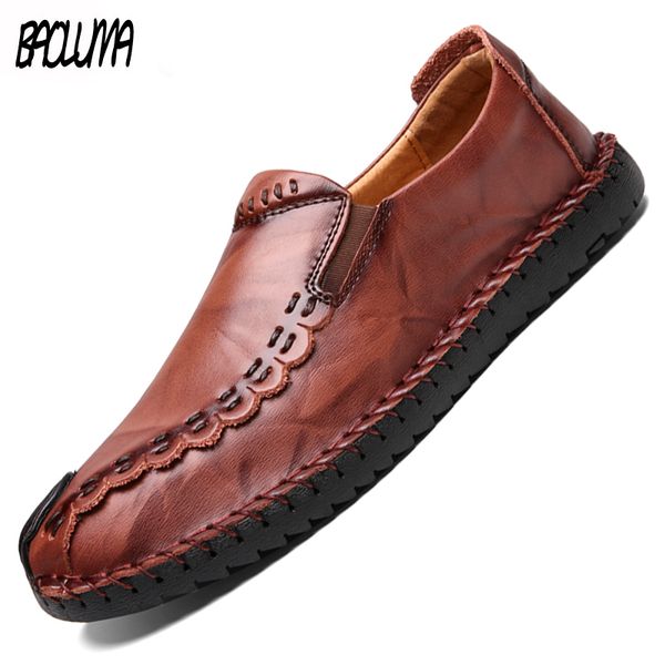 

new mens casual shoes italian style handmade mans loafers moccasins comfortable breathable mens style shoes fashion man footwear, Black