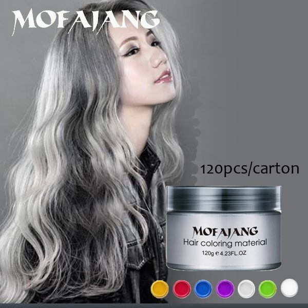 

Mofajang hair wax for hair tyling mofajang pomade trong tyle re toring pomade wax big keleton licked 120pc carton box 7 color
