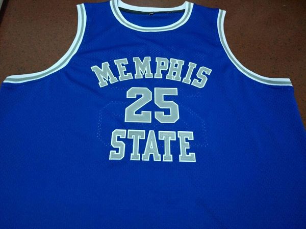 

custom men youth women vintage rare ms state #25 penny hardaway round neck basketball jersey size s-4xl or custom any name or number jersey, Black