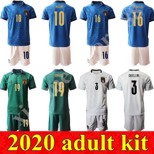 

2020 kits men italy soccer jerseys 20 21 home away 3rd buffon pirlo zaza de rossi bonucci verratti football shirt, Black