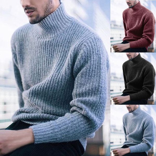 

zogaa 2019 autumn winter men turtleneck sweater men warm fashion solid knitted mens sweaters casual male slim pullover sweaters, White;black