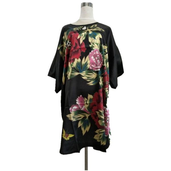 

novelty black chinese women's traditional rayon bathrobe sleepwear nightdress lounge charming nightclothes, Black;red