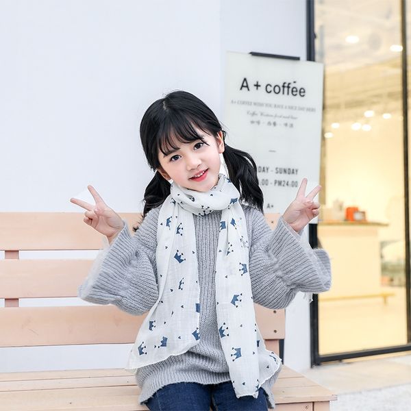 

children's cotton and linen and linen baby baby season thin scarf children's bamboo cotton scarf, Red;brown