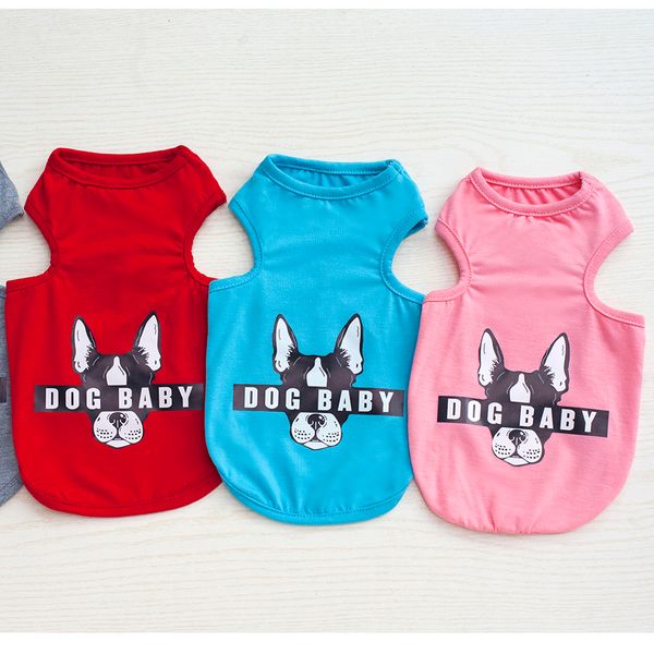 

dog pet puppy t-shirt summer vest clothes cartoon coat apparel costumes