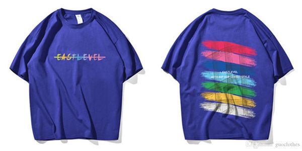 

summer hip hop t-shirt men solid color brand tshirt size s-3xl mens 2020 luxury designer clothes letters printed t shirt uomo polo 8, White;black