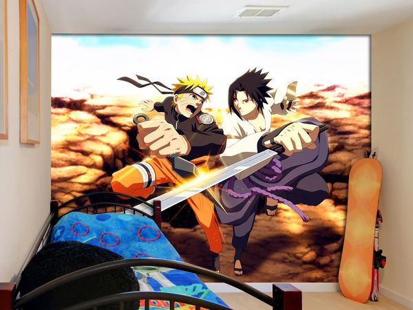 

self-adhesive] 3d naruto 19541113 japan anime wall paper mural wall print decal murals