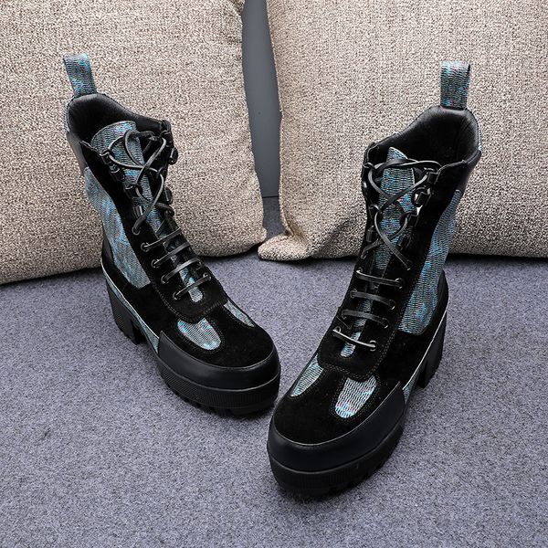 

short boots female british wind 2019 new autumn single boots thick bottom with simple net red thin skinny boots handsome martin boot, Black