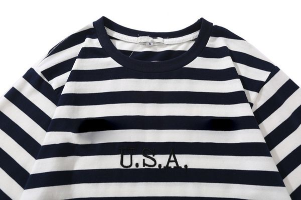 

оп одежда мђжкие полоае ђболки  коѬокими Ѭђкавами лен мода джин в White;black