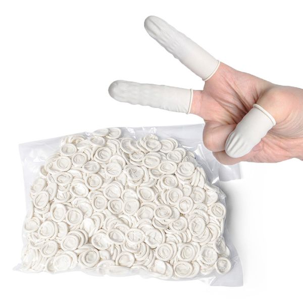 

1 pack=200pcs) disposable white latex fingers with embroidery beauty and anti-static electronic labor protection gloves