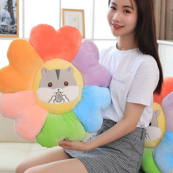 

new sun flower cushions плюшевого красочные украшения дома hamster подушка персонализированных