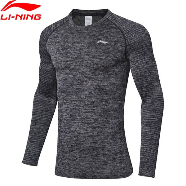 

men running series long sleeve t-shirt slim fit comfort seamless nylon polyester lining sports atlp013 mtl1020, Black;blue