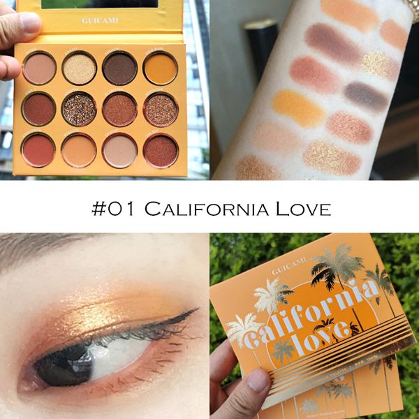 

12 colors eyeshadow palette makeup pallette shimmer pigmented matte/ glitter eye shadow powder maquiagem maquillage