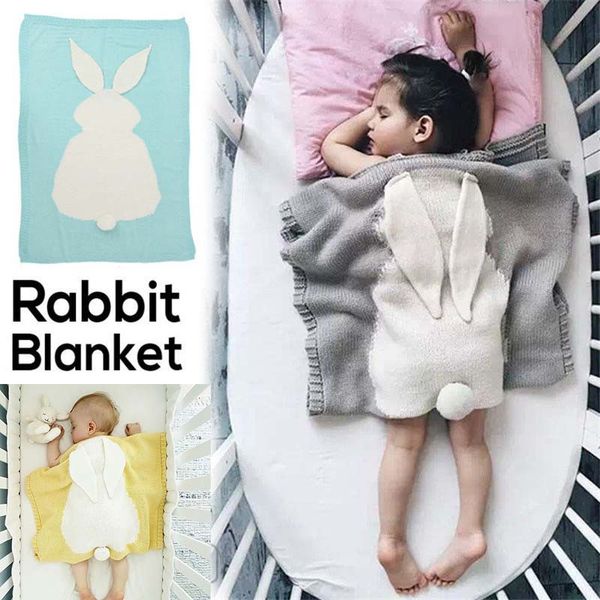 

knitted newborn baby blankets infant stroller cover swaddling wrap quilt kids air conditioner blankets beach game mat