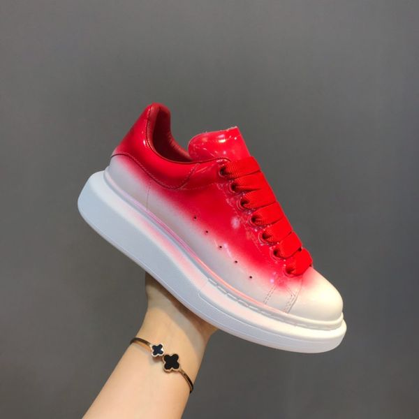 

fashion platform men's and women shoes wild vintage luxury high-white shoes graffiti sneakers leather trend personalized printing 06, Black