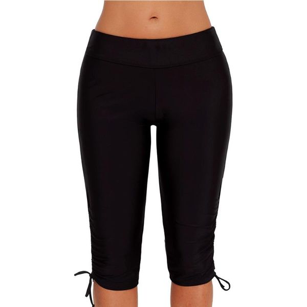 

europe america tight shorts conservative high-waisted boxer beach shorts sports training swimming trunks womens /30