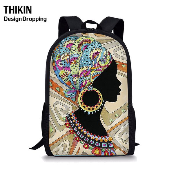 

thikin african women art school bag for teenager girls causal women mini lepbackpack children's bookbag plecak szkolny gift
