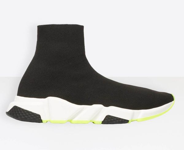 

designer sneaker speed trainer black white men women socks shoes casual boots speed runner with dust bag t01