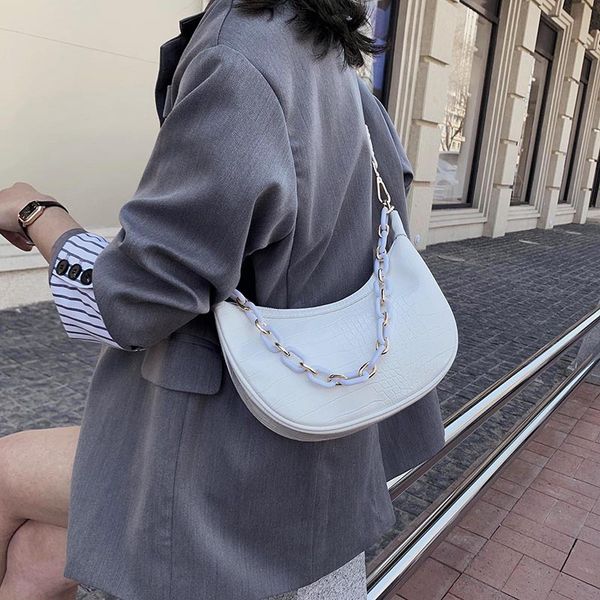 

2020 new korean version of the shoulder bag women's casual fashion messenger bag french stick dumpling ladies