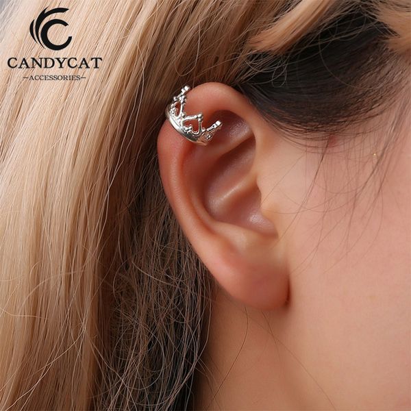 

simple u-shaped clip earrings for women men trendy gold silver crown no pierced earring fashion jewelry gifts wholesale