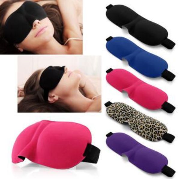 5 Farben Soft Eye Aid Mask Travel Sleep Rest Augenschutzabdeckung Augenbinde Travel Rest Sponge Schlafaugenmasken
