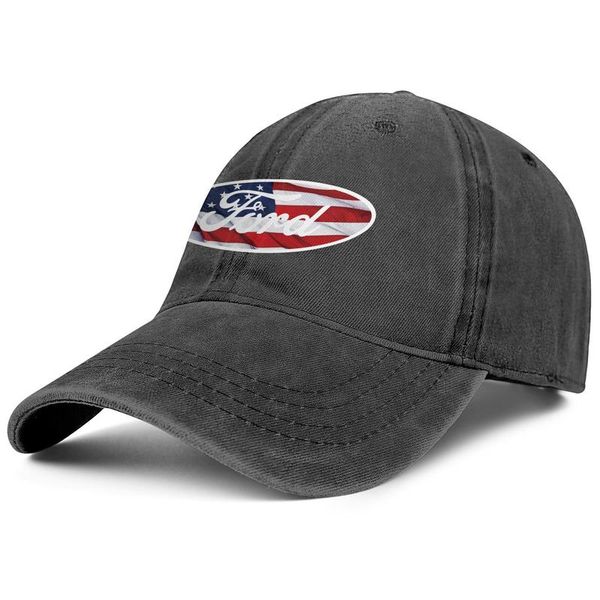 

stylish ford performance racing 3d flag denim baseball cap cool classic hats camouflage gray black logo white, Blue;gray