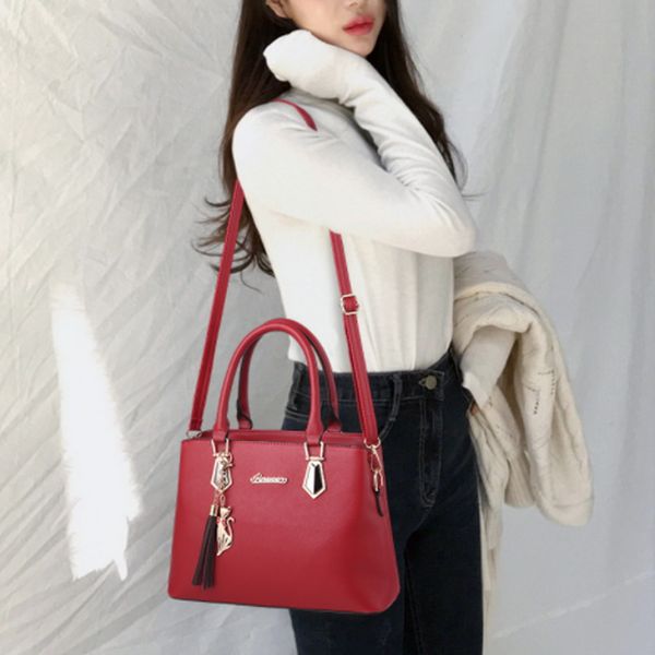 

shujin women handbags vintage shoulder messenger bags women shoulder bags pu leather composite bag handbag totes female