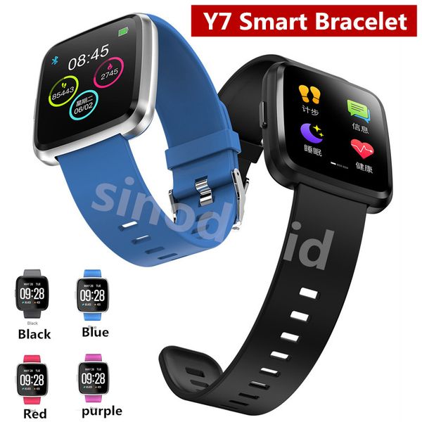 

Y7 bt mart fitne bracelet port tracker phone watch waterproof heart rate monitor wri tband y7 mart watch for all mart phone 10pc