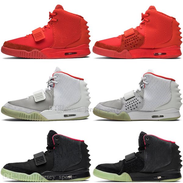 

drop shipping new kanye west 2 ii nrg sp red october mens basketball shoes black grey glow in the dark octobers men sports designer sneakers, White;red