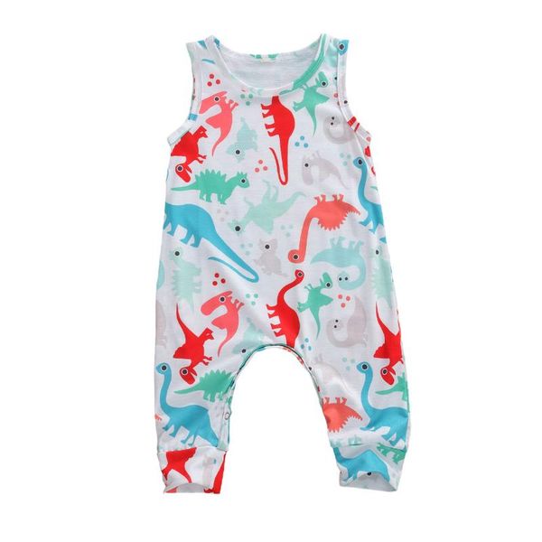 

детские мальчики динозавр printed комбинезон моды рукавов круглый шеи пуловер one piece шорты, Blue