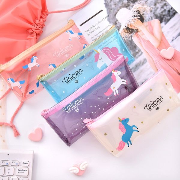 

kawaii 1pcs pony pencil case for girls school supplies super big school bts stationery gift magic pencil box pencilcase