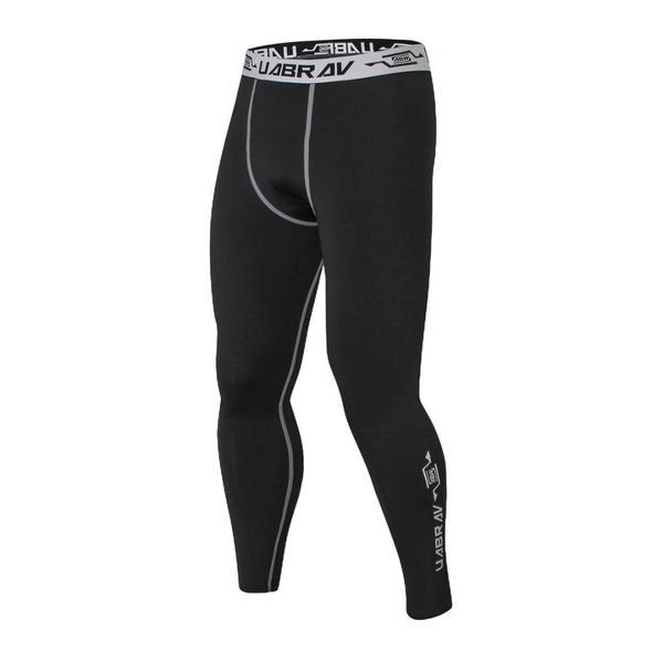 

2019 fashion men's sports fitness pants sporting leggings gyms fitness trousers sporswear men quick dry breathable running pants, Black