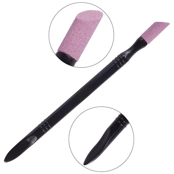 

double-end quartz nail cuticle remover washable dead skin pusher trimmer manicure nail art tools