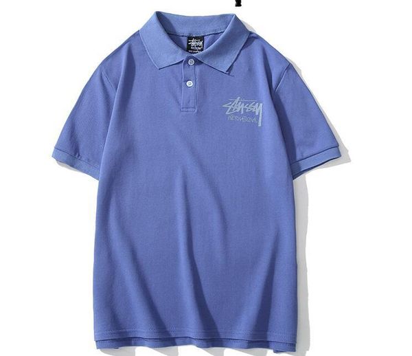 

2019 mko88 новый стиль италия бренд поло рубашка stusay футболки мужские повседневные поло мода полоса печати хлопок поло, White;black