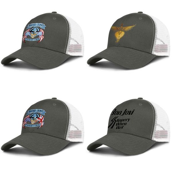 

bon-моды jovi-usa-поп-рок армии-зеленый мужские и женские водителя грузовика крышки шарика крутой дизайнер бегущие сетки шляпы bon jovi скол, Blue;gray