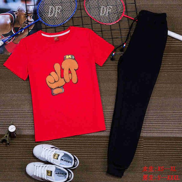 

new arrival mens designer sets short sleeve long length pants luxury fashion mens suits brand n casual summer loose mens cloths, Gray